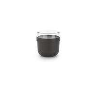 Brabantia - Pot à Encas Make & Take 0.5L - avec Récipient à Garnitures à Visser (180 ml) - Étanche - Grande Ouverture - Convient pour le Congélateur, le Lave-Vaisselle & le Micro-Ondes - Dark Grey