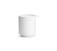 Brabantia - Pot de Rangement Mindset - Idéal pour Organiser - Couvercle Hygiénique - Résistant à la Corrosion - Facile à Nettoyer - Accessoire de Salle de Bain - Fresh White - 9,5 x 8 x 9,5 cm