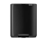 Brabantia Poubelle à pédale Bo 12 L Noir mat