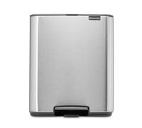 Brabantia Poubelle à pédale Bo 12 L Matt Steel Fingerprint Proof
