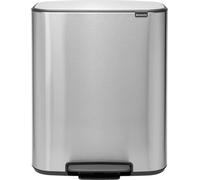 Brabantia Poubelle à pédale Bo bin 2 x 30 L Fer mat
