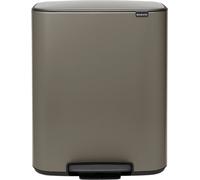 BRABANTIA Poubelle à Pédale Bo 2 Seaux 30+30 L Platine