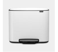 BRABANTIA Poubelle à Pédale Bo 3 Seaux Blanc