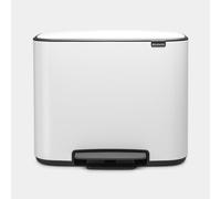 Brabantia 121005 - Poubelle Bo Pedal Bin, 3 x 11 litres, Blanc