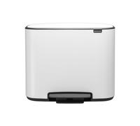 Brabantia 121005 - Poubelle Bo Pedal Bin, 3 x 11 litres, Blanc