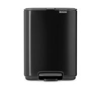 Brabantia Poubelle à pédale Bo 4L – Fermeture progressive, Noir mat