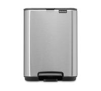 Brabantia Poubelle à pédale Bo 4 L Acier mat anti-empreintes, fermeture progressive