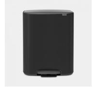 BRABANTIA Poubelle à pédale Bo - 60 L - Matt Black