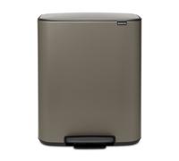 Brabantia Poubelle à pédale Bo 60 L Platinum