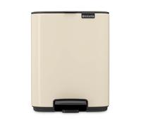 Brabantia Poubelle à pédale Bo Waste Bin 7 L – Fermeture progressive, seau amovible – Soft Beige