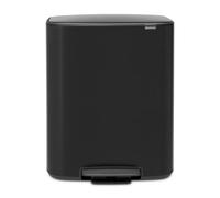 Poubelle à pédale 2x30l matt black Brabantia 211508 noir G
