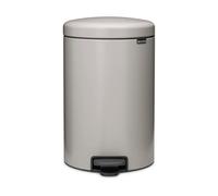 Brabantia Poubelle à pédale NewIcon 20L (Gris clair), Système de tri des déchets avec couvercle à fermeture amortie, seau intérieur amovible, Sac poubelle PerfectBin offerts, 38x29x46 cm