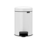 Brabantia 112126 New Icon Poubelle à Pédale Acier Inoxydable Blanc 17 x 23,5 x 26,4 cm 3 L