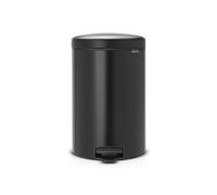 Brabantia Poubelle à Pédale newIcon, 20 litres, Fermeture Silencieuse, Seau en Plastique - Matt Black