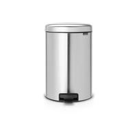Brabantia Poubelle à Pédale newIcon, 20 litres, Fermeture Silencieuse, Seau en Plastique - Matt Steel Fingerprint Proof