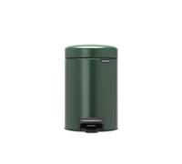 Brabantia Poubelle à Pédale Newicon, 3 Litres, avec Seau Intérieur en Plastique - Pine Green