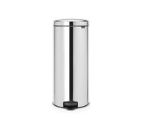 Brabantia Poubelle à Pédale newIcon, 30 litres, Fermeture Silencieuse, Seau en Métal - Brilliant Steel