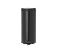 Poubelle manuelle BRABANTIA à pédale NewIcon 30L Matt Black Silent
