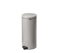 Brabantia Poubelle à pédale NewIcon 30L (gris clair), Système de tri des déchets avec couvercle à fermeture amortie, seau intérieur amovible, Sac poubelle PerfectBin offerts, 29x38x68 cm