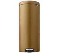 Brabantia - Poubelle à Pédale 30L NewIcon - Grande Poubelle pour la Cuisine - Couvercle Soft-Close - Pédale Légère - Seau Intérieur Amovible - Antidérapant - Warm Brass - 30 x 38 x 68 cm