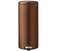 Brabantia - Poubelle à Pédale 30L NewIcon - Grande Poubelle pour la Cuisine - Couvercle Soft-Close - Pédale Légère - Seau Intérieur Amovible - Antidérapant - Warm Bronze - 30 x 38 x 68 cm