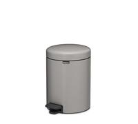 Brabantia Poubelle à pédale NewIcon 5 L – fermeture amortie, seau amovible – Gris clair