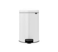 Brabantia Poubelle pédale Newlcon 20 L blanche Métal