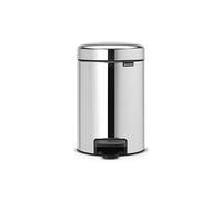Brabantia Poubelle à Pédale Newicon avec Seau en Plastique, 3L - Acier Brillant