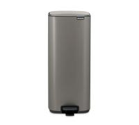 Brabantia Poubelle à pédale Bo 30 L – Fermeture progressive, seau amovible – Platine