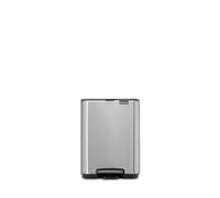Brabantia Poubelle à pédale Bo 4 L Acier mat anti-empreintes, fermeture progressive