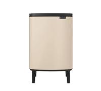 Brabantia Poubelle Bo Hi 12L (Beige clair), Système de tri des déchets avec couvercle à fermeture douce, Poubelle cuisine ou bureau avec seau Intérieur amovible et poignée de transport