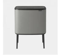BRABANTIA Poubelle Bo Touch Bin - 11+23 L - Mineral Concrete Grey