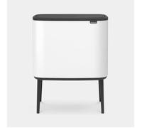 Brabantia 313547 Poubelle, Acier Inoxydable, Blanc, 31.5 x 54 x 68 cm