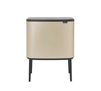 BRABANTIA Poubelle Bo Touch Bin - 11+23 L - Metallic Gold