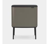 BRABANTIA Poubelle Bo Touch Bin 2 Seaux 11+23 L Platine