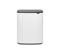 Brabantia Poubelle Bo Touch Bin 221408 – Blanche, 2 x 30L
