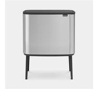 Brabantia 316081 poubelle 33 L Rectangulaire Acier inoxydable Noir, Acier inoxydable
