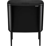 Brabantia Poubelle Bo Touch Bin noir mat, 3 x 11 L