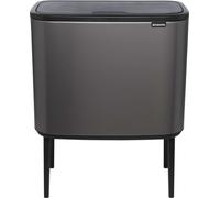 Brabantia Poubelle Bo Touch Bin Platinum, 3 x 11 L