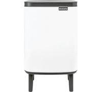 Brabantia - Poubelle de Poubelle Bo Hi 7 L avec couvercle de soft close, intérieur amovible et poignée de transport - Convient pour salle de bain, chambre et bureau à domicile - Blanc