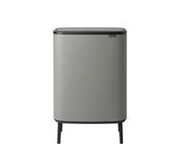 Brabantia Poubelle Bo touch high 60 L Mineral concrete grey