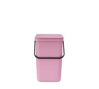 Brabantia Poubelle Sort & Go 25L (Rose Lilas) - Système de tri des déchets avec poignée de transport, couvercle amovible et à ouverture permanente - Poubelle cuisine à nettoyage facile sans rebords
