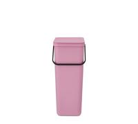 Brabantia Poubelle Sort & Go 40L (Rose Lilas) - Système de tri des déchets avec poignée de Transport, Couvercle Amovible et à Ouverture permanente - Poubelle Cuisine à Nettoyage Facile sans rebords