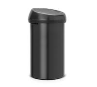 Brabantia Poubelle Touch Bin, 1 Seau intérieur, Noir Mat, 60L | Poubelle haute, Ouverture Soft-touch, Couvercle et Seau intérieur Amovibles, Sacs Poubelle Brabantia (code H) inclus