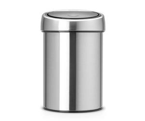 Brabantia Poubelle Touch Bin murale 3 L acier mat