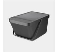 Brabantia poubelle tri sort & go grey 22x28x45 em 277726 G