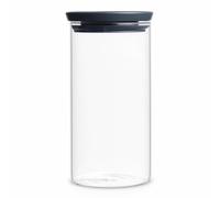 Brabantia | Récipient en verre empilable, Dark Grey, 1,1l