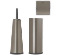 Brabantia ReNew Ensemble d'accessoires WC - en 3 parties - platinum 280641