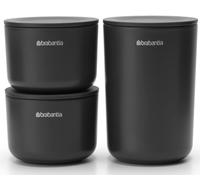 Brabantia Boîtes de rangement ReNew Lot de 3 Gris foncé
