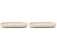 Brabantia - Renew Porte-Savon - Base Douce Antidérapante - Les Nervures Gardent Le Savon Haut & Sec - Anti-Rayures - Anti-Corrosion - Accessoire de Salle de Bains - Soft Beige - 13,5 x 8 cm (Lot de 2)